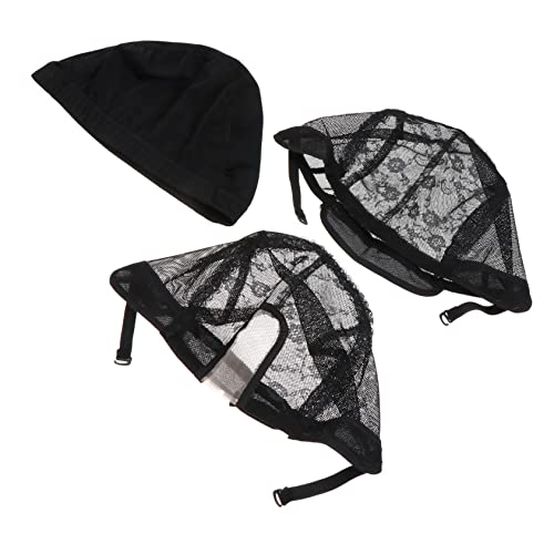NOLITOY 3stücke Perückennetz Netzkappe Elastische Mesh Perückenkappe Einheitsgröße Für Damen Mädchen Herren Als Hut Oder Perückenhalter von NOLITOY