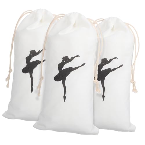 NOLITOY 3stücke Teilige Ballettschuh-aufbewahrungstaschen Mit Kordelzug Waschbar Für Ballettschuhe Und Accessoires Praktische Tragetaschen Für Mädchen von NOLITOY