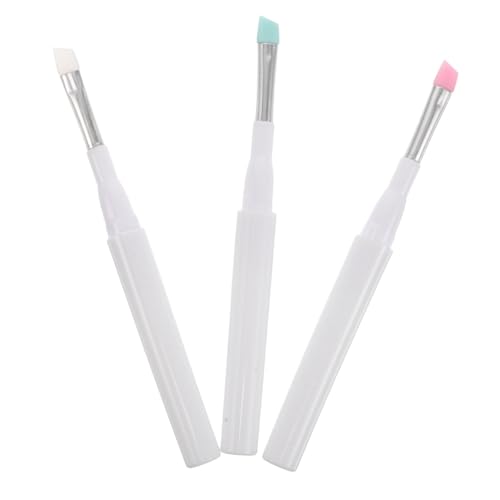 NOLITOY 3stücke Teiliges Abgewinkelter -pinsel Für Augen-make-up Mit Staubschutzkappe Und Langlebiges Tool Für Lidschatten Und Wimperntrennung Für Unterwegs von NOLITOY