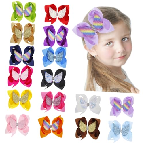 NOLITOY 3stücke Teiliges Junge Mädchen Haarschleifen Mit Strass Bunte Haarspangen Für Mädchen Haaraccessoires Für Partys Und Alltag Blau Weiß von NOLITOY