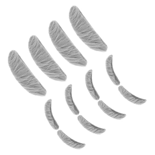 NOLITOY 4sätze Künstliche Schnurrbärte Und Augenbrauen Für Halloween Party Kostüm Requisiten Für Erwachsene Und Junge Mädchen Fake Augenbrauen von NOLITOY