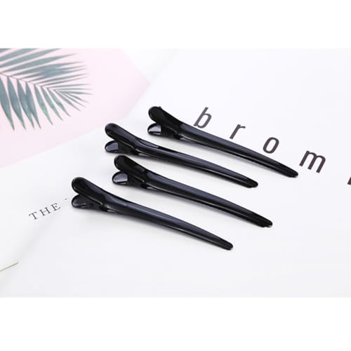 NOLITOY 4 Stück Große Schwarze Entenschnabel Haarklammern Haarschmuck Damen Friseurbedarf Salon Haarpartition Clips für Professionelles Styling und DIY von NOLITOY