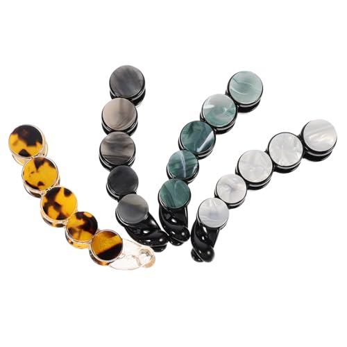 NOLITOY 4stücke Teiliges Acetat Haarspangen Für Frauen Runde Haarklammern Vielseitige Haaraccessoires Für Kurze Und Lange Frisuren Für Mädchen Und Damen von NOLITOY