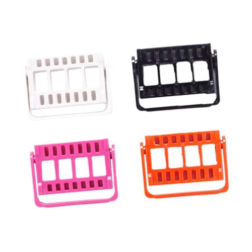 NOLITOY 4 Stück Nail Drill Bits Organizer Teiliges Aufbewahrungsständer für Desktop Nagelfräser Polierbits Aufbewahrungsbox in Schwarz Rosé Orange von NOLITOY