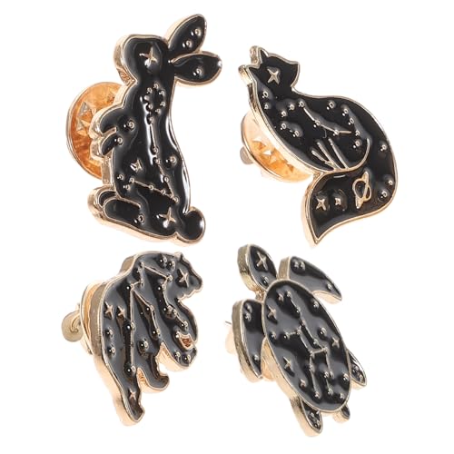 NOLITOY 4 Stück Niedliche Tierbroschen aus Langlebiger Legierung Kreative Anstecknadeln für Kleidung Taschen und Pullover Liebevolle Geschenkidee für Frauen und Modische Accessoires von NOLITOY