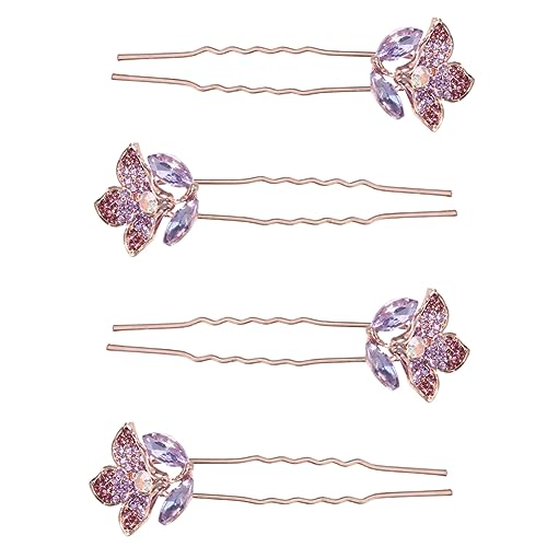 NOLITOY 4 Stück Revers Brautjungfer Blau Hochzeit Haarschmuck Frauen Haarnadel von NOLITOY