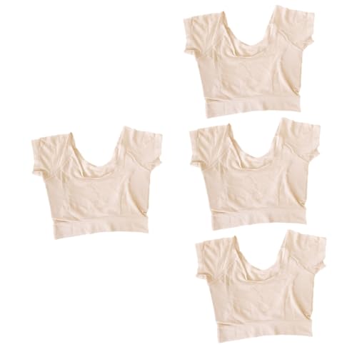 NOLITOY 4 Stück Schweißpolster-unterwäsche Bhs Blusen Unterarm-schweißpolster Unterarmfrauen Stopper Unterbrust Mini Schweißfestes Unterhemd Für Damen Gewichtsweste Saugfähig Tücher Modal von NOLITOY