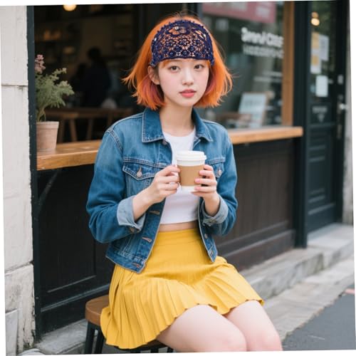 NOLITOY 4 Stück Spitzen Haarbänder mit Perlen Dehnbar Rutschfest Weiche Kopfbänder für Frauen Eleganter Haarschmuck für Alltag Party und Formelle Anlässe Vielseitige Farbauswahl von NOLITOY