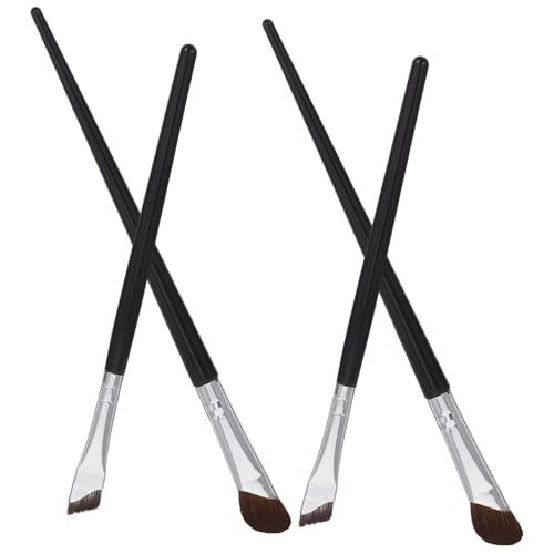 NOLITOY 4 Stück Teiliges Augen make up Pinsel Angled Eyeliner und Augenbrauen Pinsel aus Langlebigem Material für Präzises Konturieren und Vielseitige Anwendung Geeignet für Anfänger und von NOLITOY