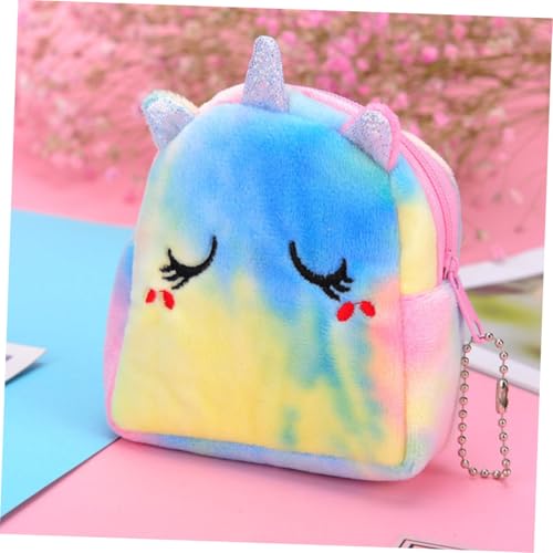 NOLITOY 4 Stück Teiliges Einhorn Plüsch Münzbeutel Tragbare Kleine Geldbörse Niedliches Kuscheltier Portemonnaie Geeignet für Mädchen Party Reise Alltag Praktischer Münzbeutel für von NOLITOY