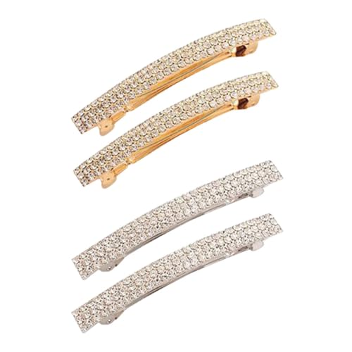 NOLITOY 4 Stück Teiliges Haarklammern mit Funkelnden Kristallsteinen Haarschmuck Accessoires für Damen und Mädchen Gold und Silberfarbene Haarspangen für Vielseitige Stylings NOLITOY 4 Stück Teiliges Haarklammern mit Funkelnden Kristallsteinen Haarschmuck Accessoires für Damen und Mädchen Gold und Silberfarbene Haarspangen für Vielseitige Stylings von NOLITOY