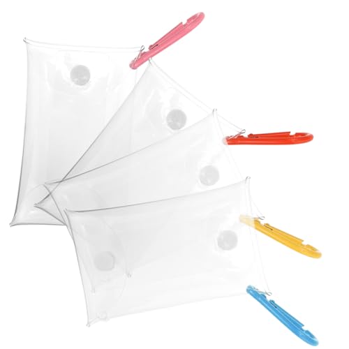 NOLITOY 4 Stück Teiliges Kleine Damen Münzgeldbörsen aus Transparentem Kunststoff Leichte Kompakte Münztaschen mit Knopfverschluss für Schlüssel Lippenstift und Kleinigkeiten für Shopping von NOLITOY