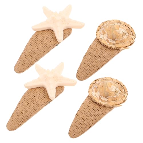 NOLITOY 4 Stück Teiliges Meerjungfrau Haarclip Set mit Lebensechten Muschel und Designs Leichte Haarklammern für Frauen und Mädchen Sommerliche Strand und Urlaubsfrisuren Komfortabel von NOLITOY