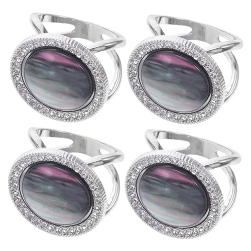 NOLITOY 4 Stück Teiliges Metall Schalring Clips für Damen Robuster Runder Schalverschluss Vielseitig als T Shirt Knotenring und Pullover Clip Modisches Accessoire für Alltag und Business von NOLITOY