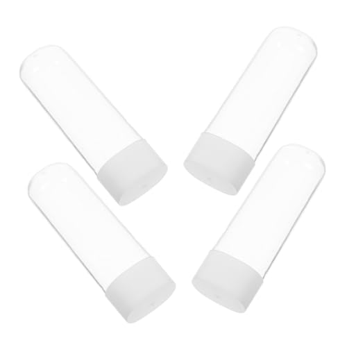 NOLITOY 4 Stück Transparente Elektrische Zahnbürstenkopfhalterung Kompakte Reise aufbewahrungsbox für Zahnbürstenköpfe Schützendes Leichtes Organizer etui für Zuhause Büro und Unterwegs von NOLITOY