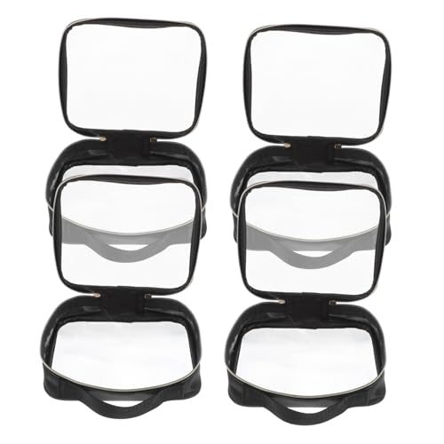NOLITOY 4 Stück Transparente PVC Kosmetiktaschen mit Reißverschluss wasserdichte Kulturbeutel mit Tragegriff Vielseitig als Make up Organizer Reise Toilettentasche für Damen NOLITOY 4 Stück Transparente PVC Kosmetiktaschen mit Reißverschluss wasserdichte Kulturbeutel mit Tragegriff Vielseitig als Make up Organizer Reise Toilettentasche für Damen von NOLITOY