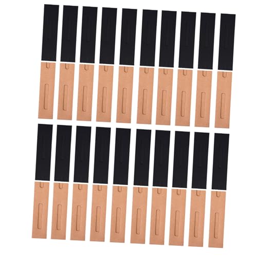 NOLITOY 40 Stück Teiliges Kraftpapier Stifthülsen mit Klarsichtfenster Einzelne Stiftverpackung und Geschenkhalter Faltbare Stiftboxen in Schwarz und Natur Praktische Stifttaschen für von NOLITOY