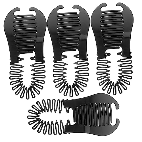 NOLITOY 4stücke Flexibler Interlocking Bananen-haarkämme Für Frauen Praktische Haarclips Zum Binden Von Zöpfen Für Dickes Haar Tragbar Und Vielseitig Für Jeden Anlass von NOLITOY
