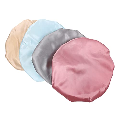 NOLITOY 4stücke Doppellagige Wasserdichte Badekappen Für Damen Stylische Peva Duschhaube Für Makeup Baden Und von NOLITOY