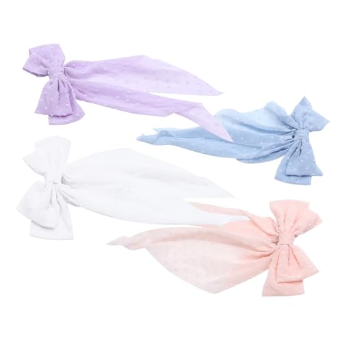NOLITOY 4stücke Haarbögen Clips Große Bogen Haarspange Federclip Für Damen Haarschleifen Frühling Charmante Bowknot Accessoires von NOLITOY