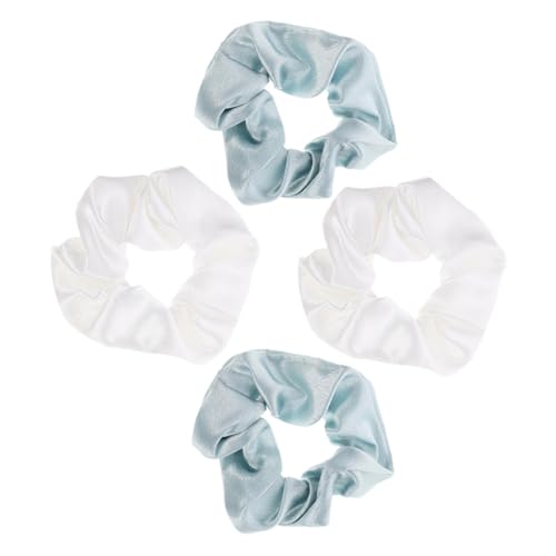 NOLITOY 4stücke Haargummis Aus Satin Elastische Haarbänder Für Pferdeschwänze Vielseitige Haarschmuck-accessoires Zarten Farben Für Damen Und Mädchen von NOLITOY