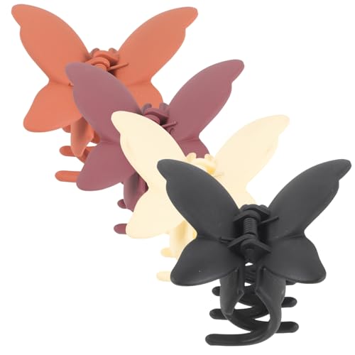 NOLITOY 4stücke Haarklammer Mit Schmetterling Für Damen Und Mädchen Schmuck Für Haare Schmetterlingshaarspange Haarschmuck Für Mädchen Haarspange Mit Schmetterling von NOLITOY