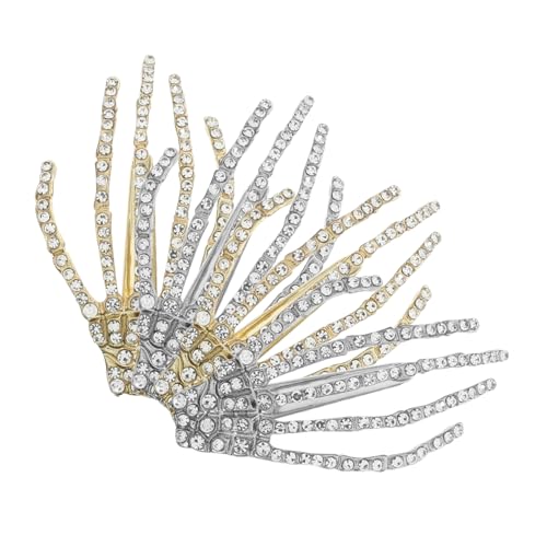 NOLITOY 4stücke Halloween Haarklammern Mit Strass Skelett-hand Haarspangen Glitzernde Haarnadeln Für Damen Für Halloween-feiern Und Kreative Outfits von NOLITOY