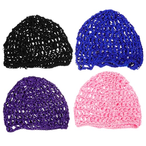 NOLITOY 4stücke Netzhüte Für Frauen Netzmütze Für Damen Schlafmütze Haarnetz Leicht Reisegeeignet Haaraccessoire Für Alltag Und Reisen von NOLITOY