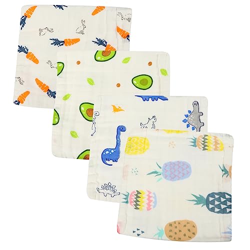 NOLITOY 4stücke Pack Saugfähige Waschlappen Für Junge Mädchen Gesichtstücher Aus Hochwertigem Material Junge Mädchen Fütterungstücher Handtücher von NOLITOY