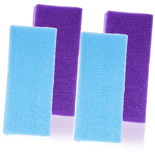 NOLITOY 4stücke Peeling-waschlappen Für Körper Japanisches Duschtuch Entfernung Abgestorbener Hautzellen Sanftes Peeling Mit Seife Elastisches Nylon-badetuch von NOLITOY