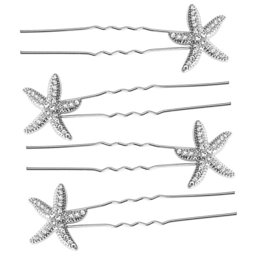 NOLITOY 4stücke Strand Hochzeit Haar Zubehör Legierungsmaterial Haarnadeln Für Damen Kopfschmuck Haarschmuck Für Bräute Und Partys von NOLITOY