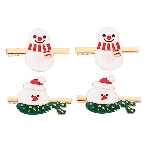 NOLITOY 4stücke Weihnachts Haarklammern Santa Claus Und Haarspangen Für Festliche Frisuren Rutschfeste Haarclips Für Mädchen Und von NOLITOY