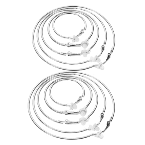 NOLITOY 5 Paar Große Runde Ohrringe: Übertriebene Creolen 30–70 Mm – Metallisierter Hängeschmuck – Statement-anhänger Für Partys Und Auftritte NOLITOY 5 Paar Große Runde Ohrringe: Übertriebene Creolen 30–70 Mm – Metallisierter Hängeschmuck – Statement-anhänger Für Partys Und Auftritte von NOLITOY