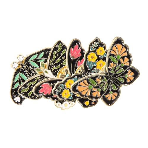 NOLITOY 5 Stück Schmetterling Broschen Metallpin Retro Anstecknadeln für Kleidung Rucksack Schal Dekoration Stilvolle Robuste Leicht Anzubringende Schmucknadeln für Damen Geschenk von NOLITOY