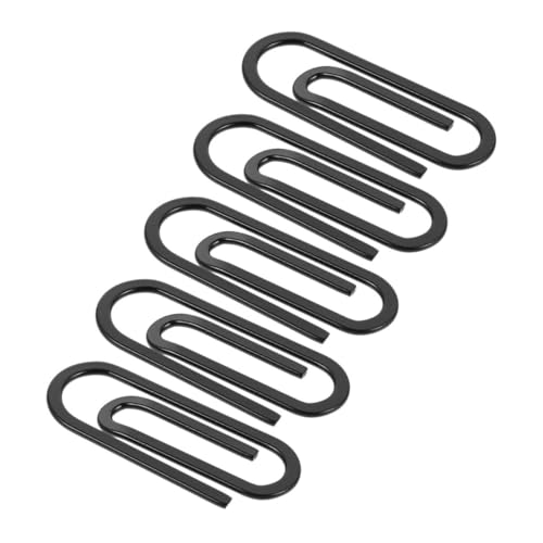 NOLITOY 5 Stück Teiliges Edelstahl Geldklammern Minimalistischer Kartenhalter Schlankes Design Schwarze Mini-klammern für Geldscheine Visitenkarten Brieftaschen Büro Alltagsgebrauch von NOLITOY