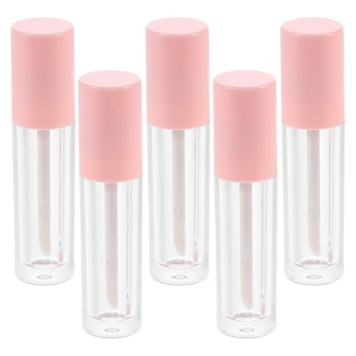 NOLITOY 5 Stück Teiliges Lippenbalsam Tube Transparente Leere Lipgloss Behälter zum Selbermachen Wiederverwendbare DIY Lippenfarbe Tuben Mini Kompakt und Reisefreundlich für Frauen von NOLITOY