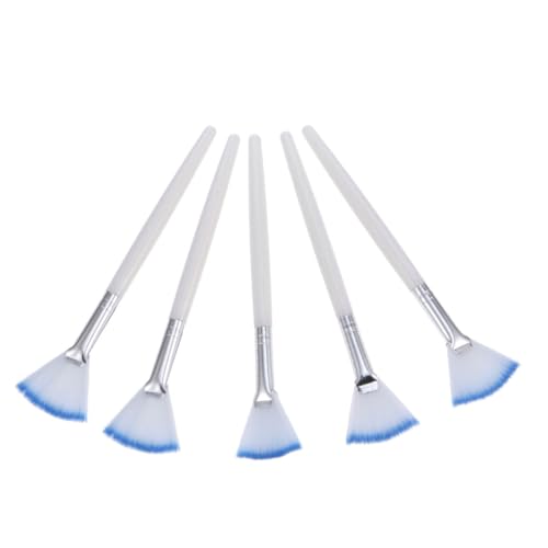 NOLITOY 5 Stück Teiliges Weicher Gesichtsmaskenpinsel aus Flexiblen Hautfreundlichen Kunstfasern für DIY Gesichtsmaske Wiederverwendbar Leicht zu Reinigen für Zuhause und Unterwegs Weiß von NOLITOY