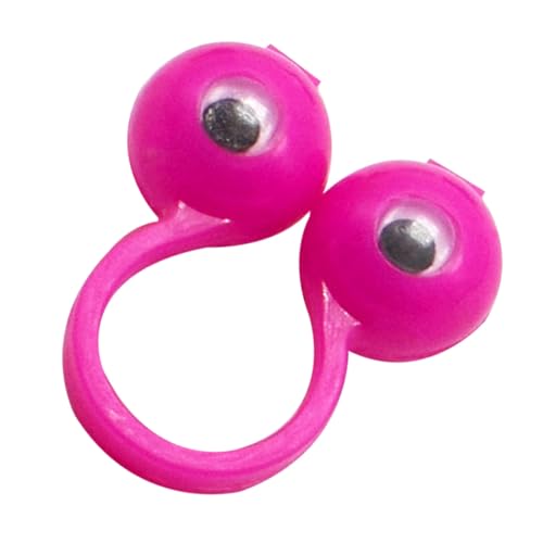 NOLITOY 50 Stück Große Augen Fingerpuppen Ringe Bunte Kinderspielzeuge für Puppentheater Rollenspiele und Kreative Lernförderung Mitgebsel für Kindergeburtstage Zufällige Zufällige Farbe von NOLITOY