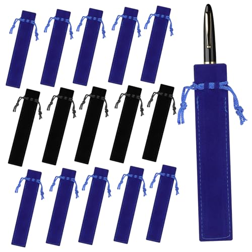 NOLITOY 50 Stück Teiliges Stiftbeutel mit Kordelzug Kleine Schützende Federmäppchen für Kugelschreiber und Bleistifte Wiederverwendbare Leichte Taschen für Schule Büro und Reisen in Blau NOLITOY 50 Stück Teiliges Stiftbeutel mit Kordelzug Kleine Schützende Federmäppchen für Kugelschreiber und Bleistifte Wiederverwendbare Leichte Taschen für Schule Büro und Reisen in Blau von NOLITOY