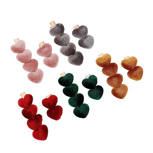 NOLITOY 5paare Herzen Haarspangen Damen Haarnadeln Kopfschmuck Haarschmuck Gemischter Stil Bequem Tragen Alltag Outfits Frisuren Anlässe Hochzeit Geburtstag Weihnachten Silvester Party von NOLITOY