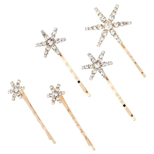 NOLITOY 5st -strass-haarspange Schmuck Bobby Stern-mond-haarspangen Koreanische Haarspangen Haarschmuck Für Die Hochzeit Stern-mond-haarnadeln Haarschmuck Aus Strass Legierung von NOLITOY