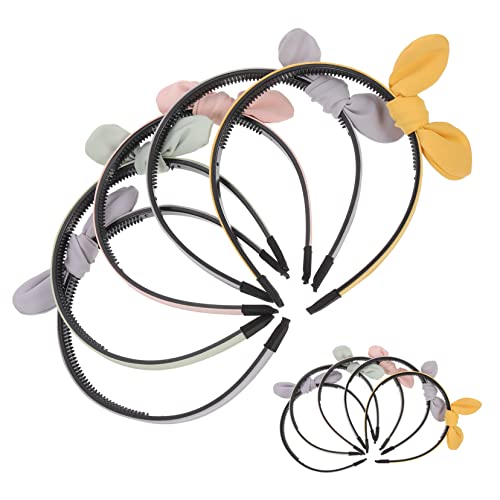 NOLITOY 5stücke Niedliche Haarreifen Mit Hasenohren Für Junge Mädchen Anti-rutsch Kopfband Dekorative Haarschmuck Für Partys Und Cosplay Gemischte Farben Für Mädchen Und Frauen von NOLITOY