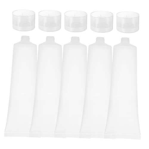 NOLITOY 5stücke Reiseflasche Nachfüllbar Quetschflasche Für Shampoo Gesichtswasser Handcreme Flaschen Aus Umweltfreundlichem Pvc Und Pp Mit Aufbewahrungsbehälter Für Lotion von NOLITOY