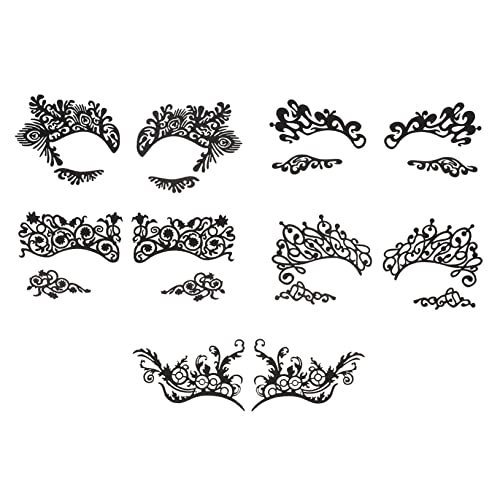 NOLITOY 5stücke Eyeliner-aufkleber Temporäre Maskerade-augentattoos Lidschatten-tattoos Für Partys Halloween Festivals Make-up-aufkleber von NOLITOY