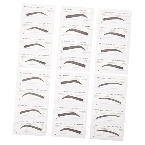 NOLITOY 6 Stck Teiliges Augenbrauen Schablonen Einweg Augenbrauen Aufkleber Makeup Vorlage für Frauen Verschiedene Formen Kompakt und Praktisch für Anfänger und Profi Styling von NOLITOY