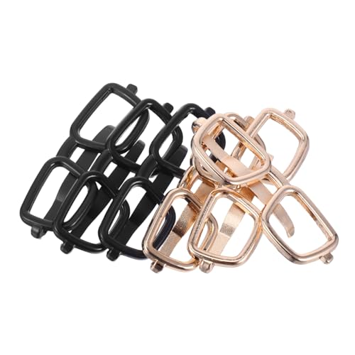 NOLITOY 6stücke Herren Krawattenklammern Aus Metall Brillenform-krawattenhalter Für Business Und Hochzeit Stabiler Halt Und Stilvolles Accessoire Für Hemden Und Krawatten von NOLITOY
