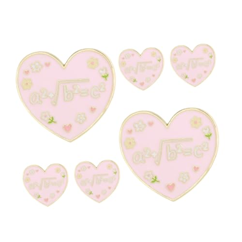 NOLITOY 6 Stück Herzförmige Legierungs-broschen Schmuckbrosche für Mäntel Schals Pullover Taschen Vielseitige Dekorative Anstecknadeln Geschenkidee für Valentinstag Hochzeit von NOLITOY