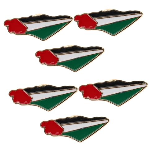 NOLITOY 6 Stück Palästina Flagge Anstecknadel Metallbrosche Patriotic Pin für Kleidung Rucksack Accessoire Modisches Langlebiges Design von NOLITOY