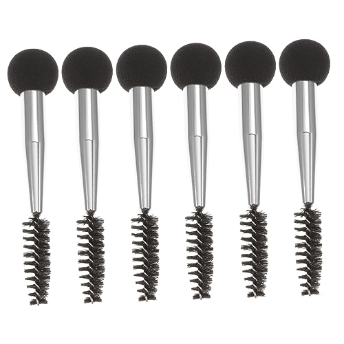 NOLITOY 6 Stück Teiliges Dual End Make Up Schwamm Vielseitige Pinsel für Augenbrauenstempel Wimpernbürsten und Flüssige Foundation Tragbar für Damen und Präzises Auftragen von Make Up von NOLITOY