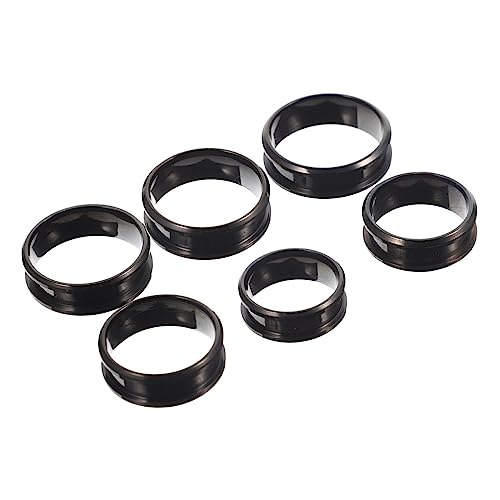 NOLITOY 6 Stück Halbzeug Für Fingerring Mit Rillenring Und Einlegering Aus Edelstahlring Ringkern Und Ringhalbzeuge Für Diy Fingerringe Fingerring Mit Polierter Oberfläche Ringfassungen Un von NOLITOY